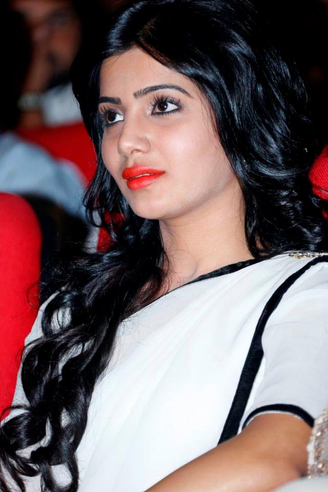 Beautiful Indian Girl Samantha Navel Show White Saree - Tollywood Boost